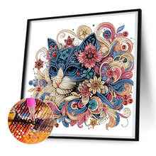 Load image into Gallery viewer, Diamond Painting - Partial Special Shaped - exquisite cat (30*30CM)