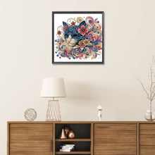 Load image into Gallery viewer, Diamond Painting - Partial Special Shaped - exquisite cat (30*30CM)