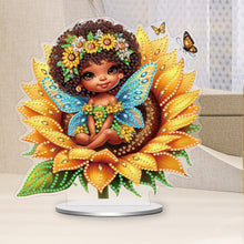 Load image into Gallery viewer, Acrylic Special Shaped Sunflower Elf DIY Diamond Painting Desktop Ornaments Kit