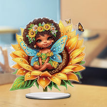Load image into Gallery viewer, Acrylic Special Shaped Sunflower Elf DIY Diamond Painting Desktop Ornaments Kit
