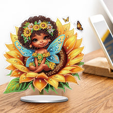 Load image into Gallery viewer, Acrylic Special Shaped Sunflower Elf DIY Diamond Painting Desktop Ornaments Kit