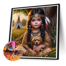 Load image into Gallery viewer, Diamond Painting - Full Round - indian girl (30*30CM)
