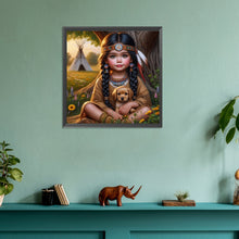 Load image into Gallery viewer, Diamond Painting - Full Round - indian girl (30*30CM)