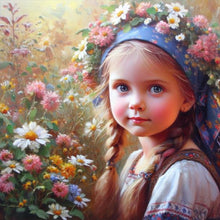 Load image into Gallery viewer, Diamond Painting - Full Round - flower girl (30*30CM)