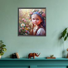Load image into Gallery viewer, Diamond Painting - Full Round - flower girl (30*30CM)