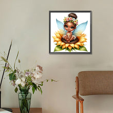 Load image into Gallery viewer, Diamond Painting - Full Round - sunflower black elf (30*30CM)