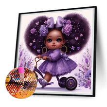 Load image into Gallery viewer, Diamond Painting - Full Round - girl on bike (30*30CM)