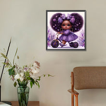 Load image into Gallery viewer, Diamond Painting - Full Round - girl on bike (30*30CM)