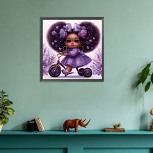 Load image into Gallery viewer, Diamond Painting - Full Round - girl on bike (30*30CM)