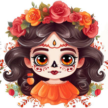 Load image into Gallery viewer, Diamond Painting - Full Round - skull doll (30*30CM)