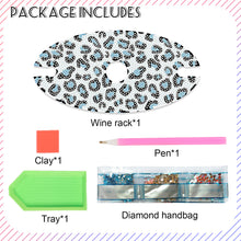 Load image into Gallery viewer, Acrylic Special Shaped Leopard Art Diamond Art Wine Glass Organizer for Bar