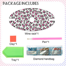 Load image into Gallery viewer, Acrylic Special Shaped Leopard Art Diamond Art Wine Glass Organizer for Bar