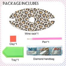 Load image into Gallery viewer, Acrylic Special Shaped Leopard Art Diamond Art Wine Glass Organizer for Bar
