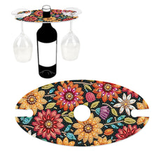 Load image into Gallery viewer, Acrylic Special Shaped Flower Art Diamond Art Wine Glass Organizer for Bar Decor