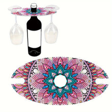 Load image into Gallery viewer, Acrylic Special Shaped Mandala Art Diamond Art Wine Glass Organizer for Bar