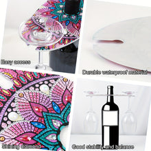 Load image into Gallery viewer, Acrylic Special Shaped Mandala Art Diamond Art Wine Glass Organizer for Bar