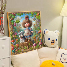 Load image into Gallery viewer, Diamond Painting - Full Round - Little girl performing in the garden (40*40CM)
