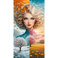 Load image into Gallery viewer, Diamond Painting - Full Round - Four seasons woman (40*75CM)