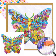 Load image into Gallery viewer, AB Diamond Painting - Full Round - Colorful butterflies (40*40CM)