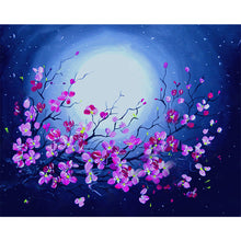 Load image into Gallery viewer, AB Diamond Painting - Full Round - Flowers under the moon (50*40CM)