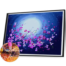 Load image into Gallery viewer, AB Diamond Painting - Full Round - Flowers under the moon (50*40CM)