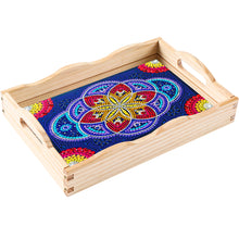 Load image into Gallery viewer, Wooden Retro Pattern 5D DIY Diamond Painting Serving Tray with Handle Home Decor