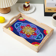 Load image into Gallery viewer, Wooden Retro Pattern 5D DIY Diamond Painting Serving Tray with Handle Home Decor