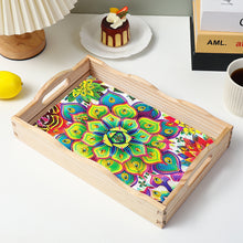 Load image into Gallery viewer, Wooden Retro Pattern 5D DIY Diamond Painting Serving Tray with Handle Home Decor
