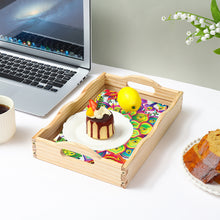 Load image into Gallery viewer, Wooden Retro Pattern 5D DIY Diamond Painting Serving Tray with Handle Home Decor