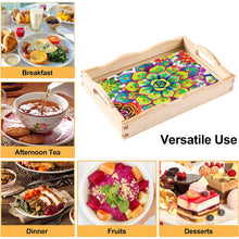 Load image into Gallery viewer, Wooden Retro Pattern 5D DIY Diamond Painting Serving Tray with Handle Home Decor