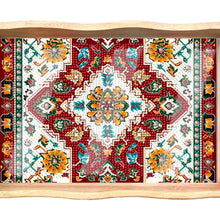Load image into Gallery viewer, Wooden Retro Pattern 5D DIY Diamond Painting Serving Tray with Handle Home Decor