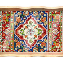 Load image into Gallery viewer, Wooden Retro Pattern 5D DIY Diamond Painting Serving Tray with Handle Home Decor