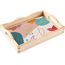 Load image into Gallery viewer, Wooden Simple Pattern 5D DIY Diamond Painting Serving Tray with Handle for Table