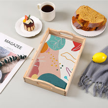 Load image into Gallery viewer, Wooden Simple Pattern 5D DIY Diamond Painting Serving Tray with Handle for Table