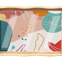Load image into Gallery viewer, Wooden Simple Pattern 5D DIY Diamond Painting Serving Tray with Handle for Table