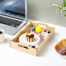 Load image into Gallery viewer, Wooden Simple Pattern 5D DIY Diamond Painting Serving Tray with Handle for Table