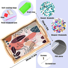 Load image into Gallery viewer, Wooden Simple Pattern 5D DIY Diamond Painting Serving Tray with Handle for Table