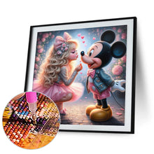 Load image into Gallery viewer, Diamond Painting - Full Round - girl and mickey (30*30CM)