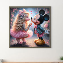 Load image into Gallery viewer, Diamond Painting - Full Round - girl and mickey (30*30CM)