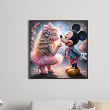 Load image into Gallery viewer, Diamond Painting - Full Round - girl and mickey (30*30CM)