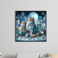 Load image into Gallery viewer, Diamond Painting - Full Round - Three rich cats (30*30CM)