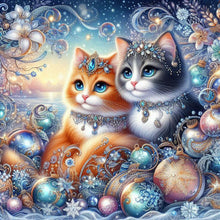 Load image into Gallery viewer, Diamond Painting - Full Round - gem cat (30*30CM)