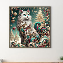 Load image into Gallery viewer, Diamond Painting - Full Round - Decorative white cat (30*30CM)