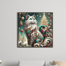 Load image into Gallery viewer, Diamond Painting - Full Round - Decorative white cat (30*30CM)
