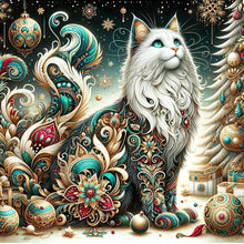 Load image into Gallery viewer, Diamond Painting - Full Round - Elegant white cat (30*30CM)