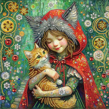 Load image into Gallery viewer, Diamond Painting - Partial Special Shaped - Children's Day Red Riding Hood (40*40CM)