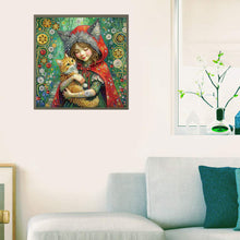 Load image into Gallery viewer, Diamond Painting - Partial Special Shaped - Children's Day Red Riding Hood (40*40CM)