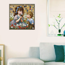 Load image into Gallery viewer, Diamond Painting - Partial Special Shaped - Children's Day Boy Kitten Dandelion Fantasy Children's World (40*40CM)