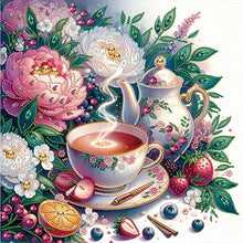Load image into Gallery viewer, Diamond Painting - Partial Special Shaped - Floral Afternoon Tea (40*40CM)