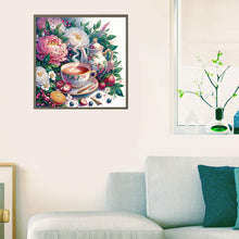 Load image into Gallery viewer, Diamond Painting - Partial Special Shaped - Floral Afternoon Tea (40*40CM)